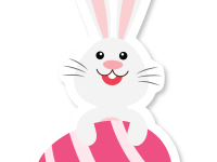Easter Sticker Bunny with Egg