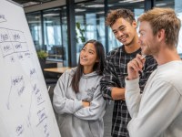 Students with Whiteboard