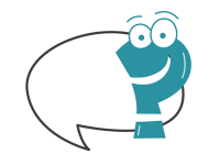 Question Mark Happy with Speech Bubble